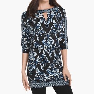 White House Black Market printed tunic